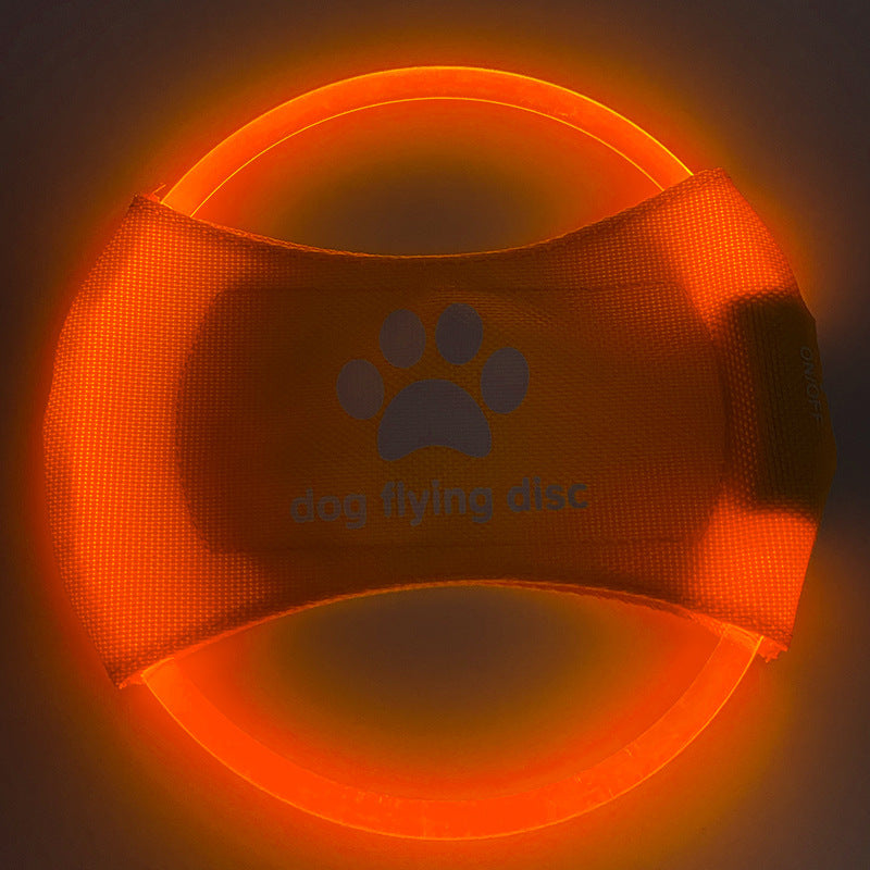 Discos voladores para perros con luz LED brillante, juguetes interactivos de entrenamiento, juego de discos voladores para perros, accesorios para mascotas, productos para mascotas