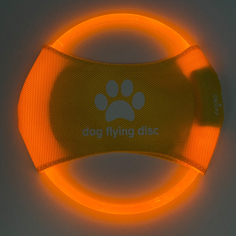 Discos voladores para perros con luz LED brillante, juguetes interactivos de entrenamiento, juego de discos voladores para perros, accesorios para mascotas, productos para mascotas