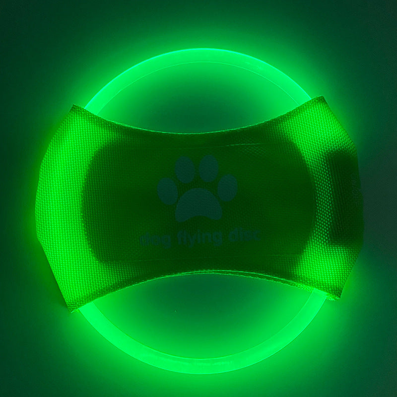 Discos voladores para perros con luz LED brillante, juguetes interactivos de entrenamiento, juego de discos voladores para perros, accesorios para mascotas, productos para mascotas