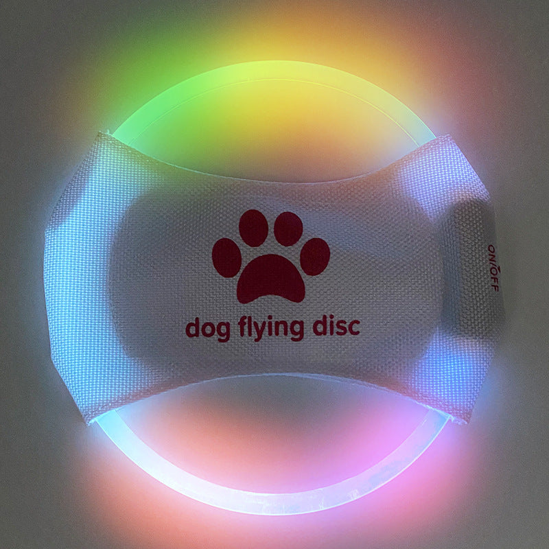 Discos voladores para perros con luz LED brillante, juguetes interactivos de entrenamiento, juego de discos voladores para perros, accesorios para mascotas, productos para mascotas