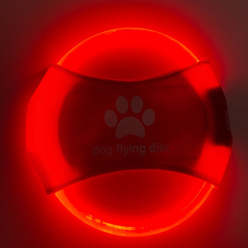Discos voladores para perros con luz LED brillante, juguetes interactivos de entrenamiento, juego de discos voladores para perros, accesorios para mascotas, productos para mascotas
